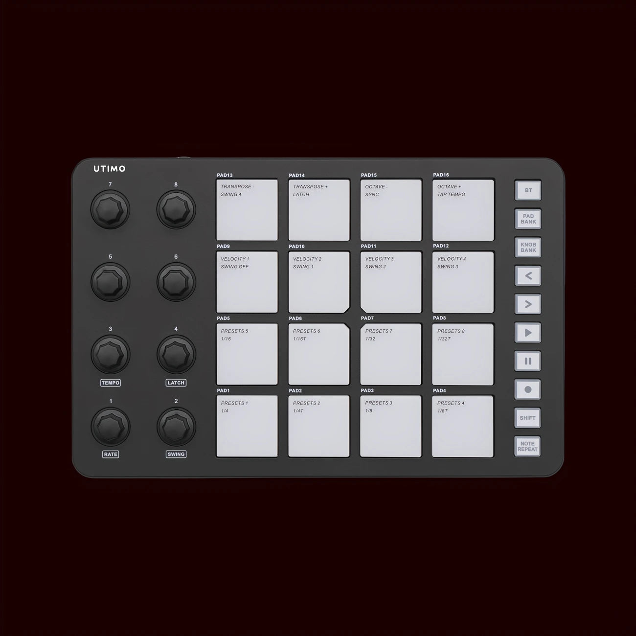 Contrôleur MIDI à pads 16 touches – Interface USB compacte pour beatmakers et producteurs