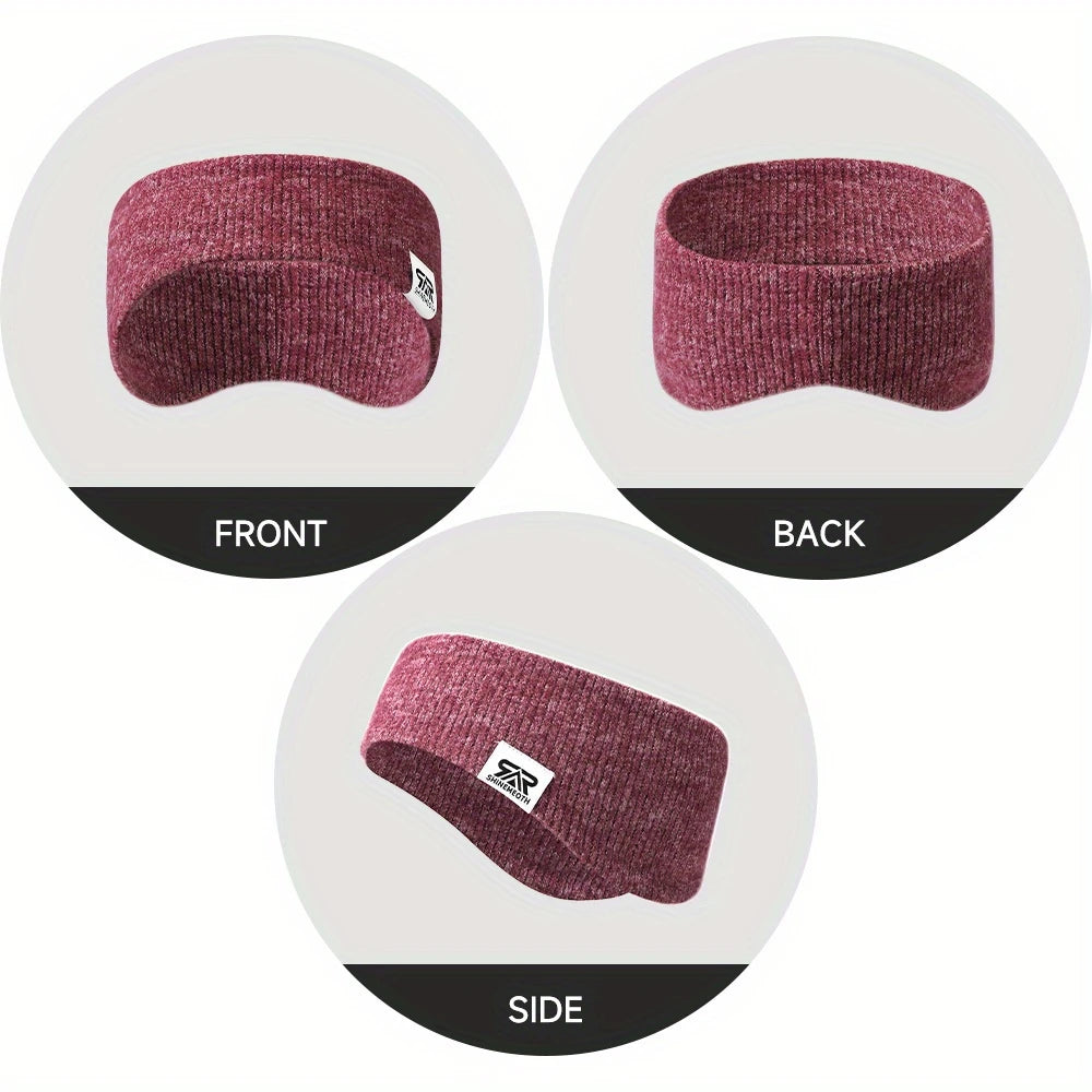 Cache-Oreilles Femme Sport Hiver – Bandeau Tricoté Doux et Chaud, Style Ponytail avec Trou pour Chignon