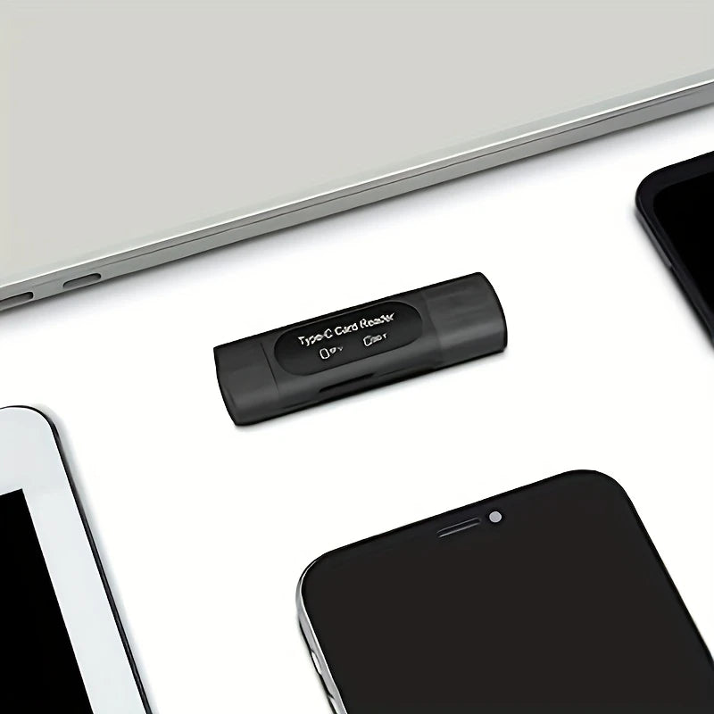 Lecteur de Carte SD/TF USB et USB-C – Double Connectique pour Smartphones, PC et Tablettes