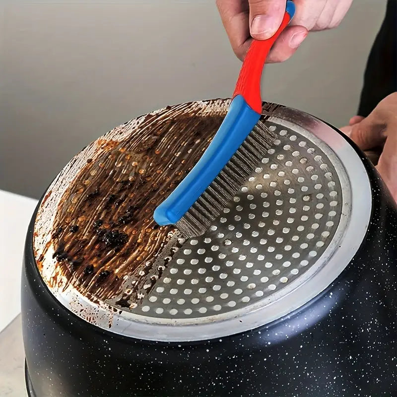 Brosse Métallique de Nettoyage Industriel – Poignée Ergonomique pour Dégraissage et Décapage de Surfaces