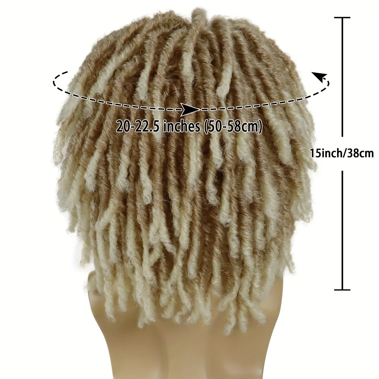 Perruque Homme Rasta Afro Twist – Dreadlocks Synthétiques 35.56 cm