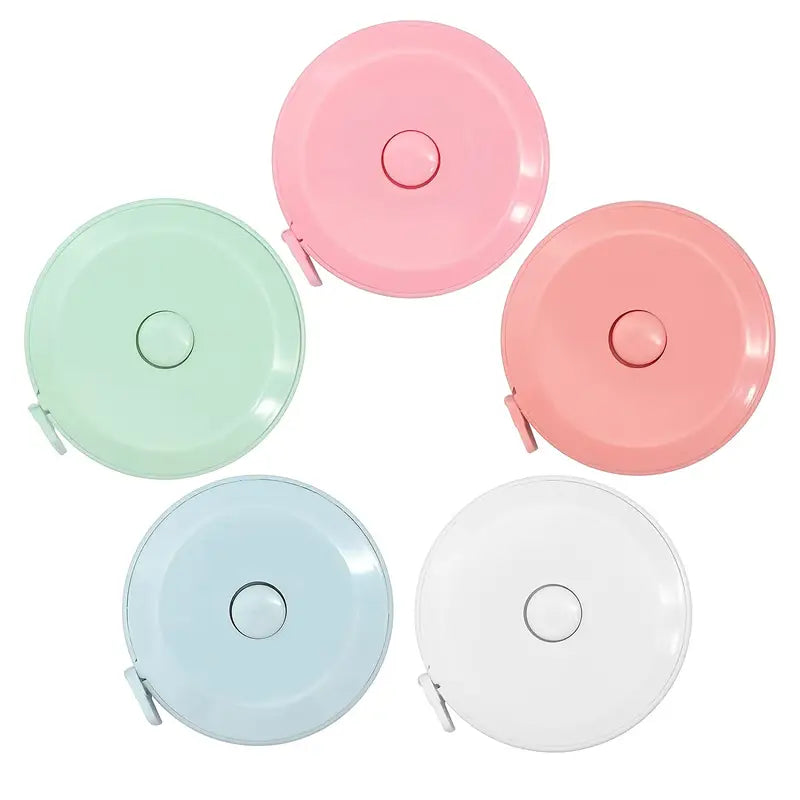 Lot de mètres ruban rétractables 150 cm – Mini rubans de mesure souples en couleurs pastel pour couture, bricolage et usage quotidien