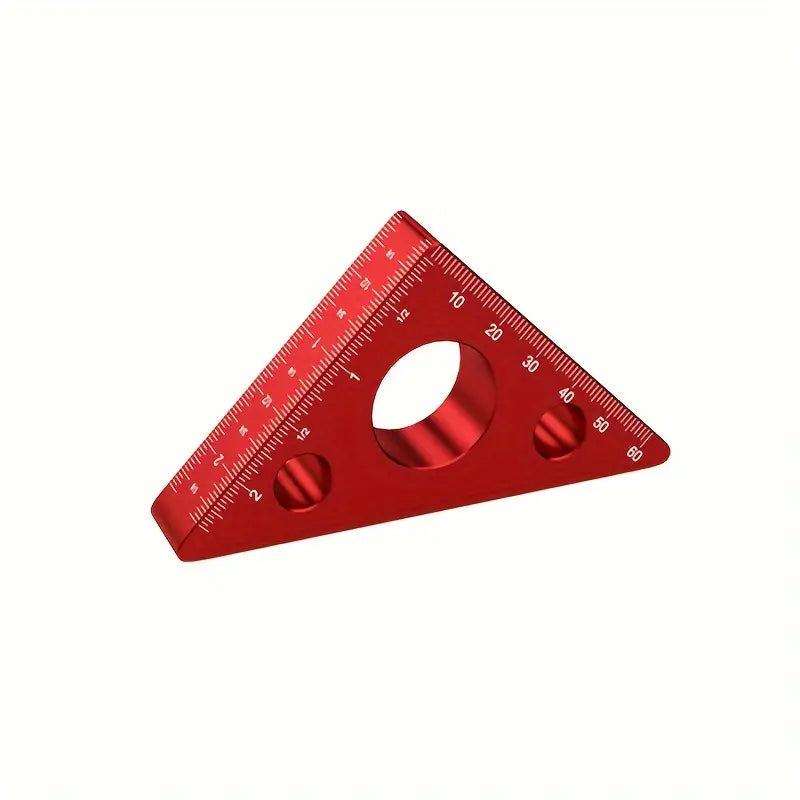Équerre triangulaire en aluminium – Règle de précision 60 mm pour traçage et menuiserie