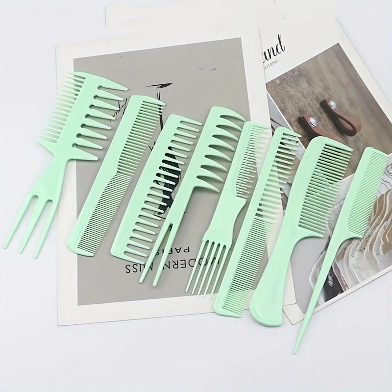 Lot de 8 Peignes Professionnels de Coiffure – Antistatiques, Résistants à la Chaleur, Idéal Salon ou Maison