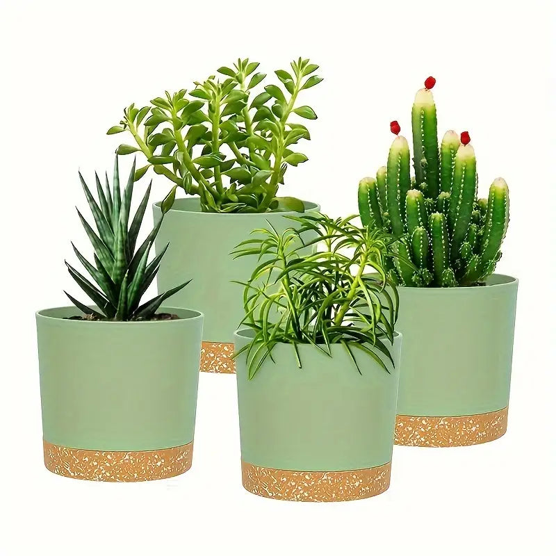 Lot de pots de fleurs modernes – Jardinières décoratives pour plantes, succulentes et cactus