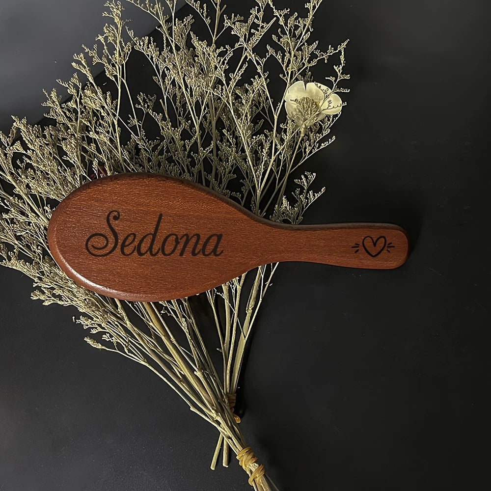 Brosse à Cheveux en Bois Personnalisée – Cadeau Unique & Naturel