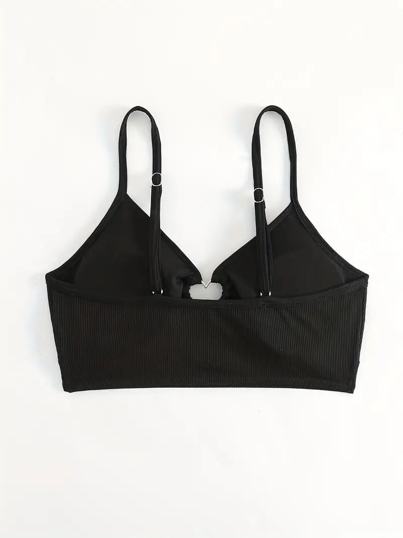 Haut de tankini à découpe cœur – Élégance romantique pour vos journées plage