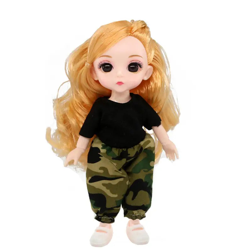 Poupée articulée 16 cm cheveux longs blonds – Jouet mode et jeu d’imitation pour enfants