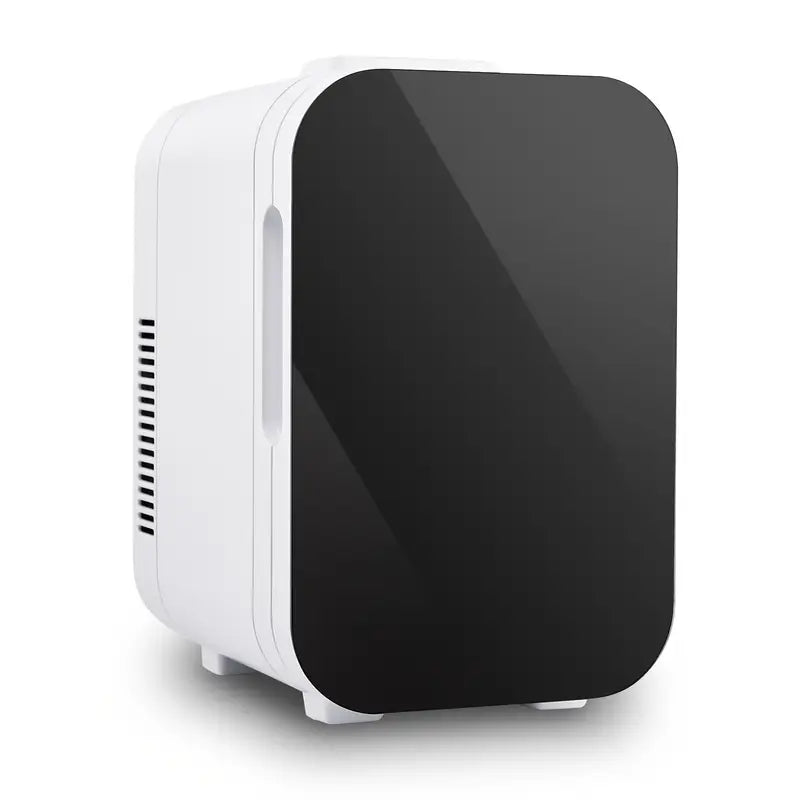 Mini Frigo Design Noir et Blanc 10L – Réfrigérateur Portable Silencieux pour Boissons, Soins ou Bureau