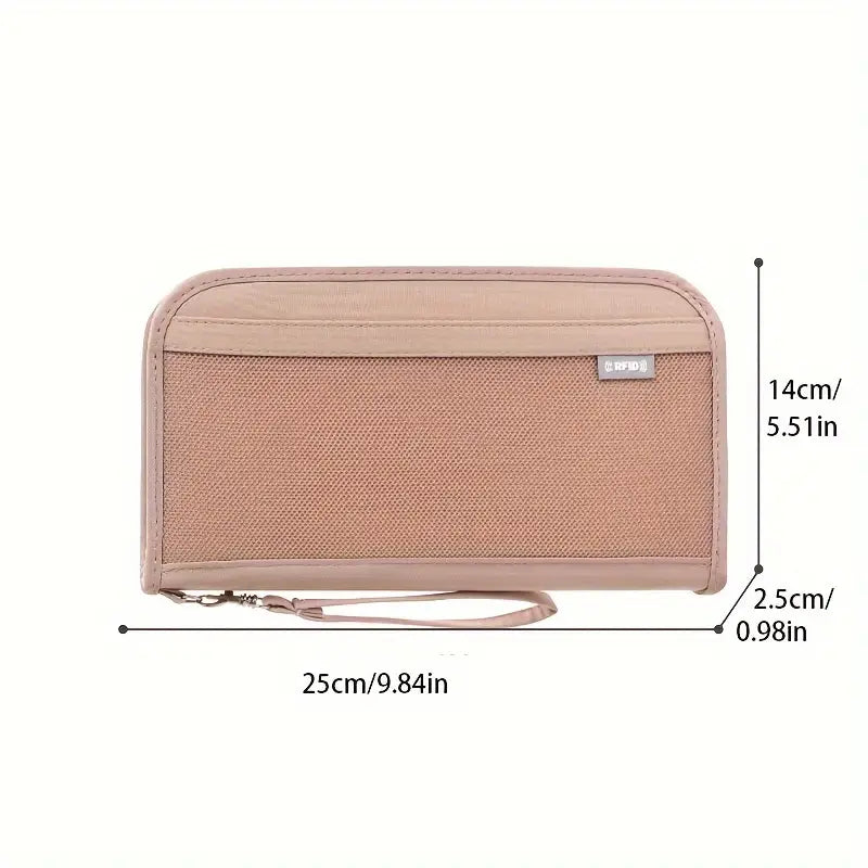Organiseur de voyage multifonction Porte-passeport familial avec compartiments cartes, billets et monnaie