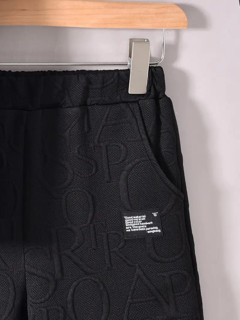 Chemise et short garçon en tissu texturé beige – Ensemble été tendance et confortable