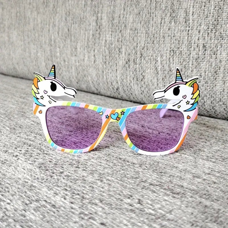 Lunettes de soleil enfants licorne arc-en-ciel – Accessoire fun et coloré, protection UV