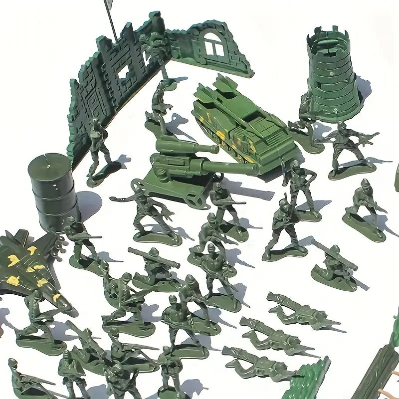 Ensemble de Figurines Soldats Militaires avec Véhicules et Accessoires – Jeu de Guerre pour Enfants