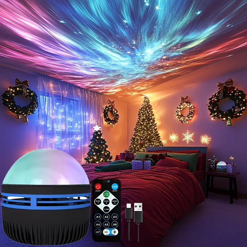 Projecteur Galaxy LED avec Télécommande – Effets Célestes et Multicolores pour Ambiance Nocturne Magique