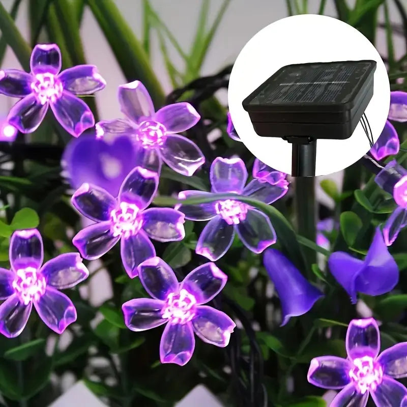 Guirlande Fleur LED Violette – Lumière Décorative Romantique pour Soirée, Mariage et Ambiance Cocooning