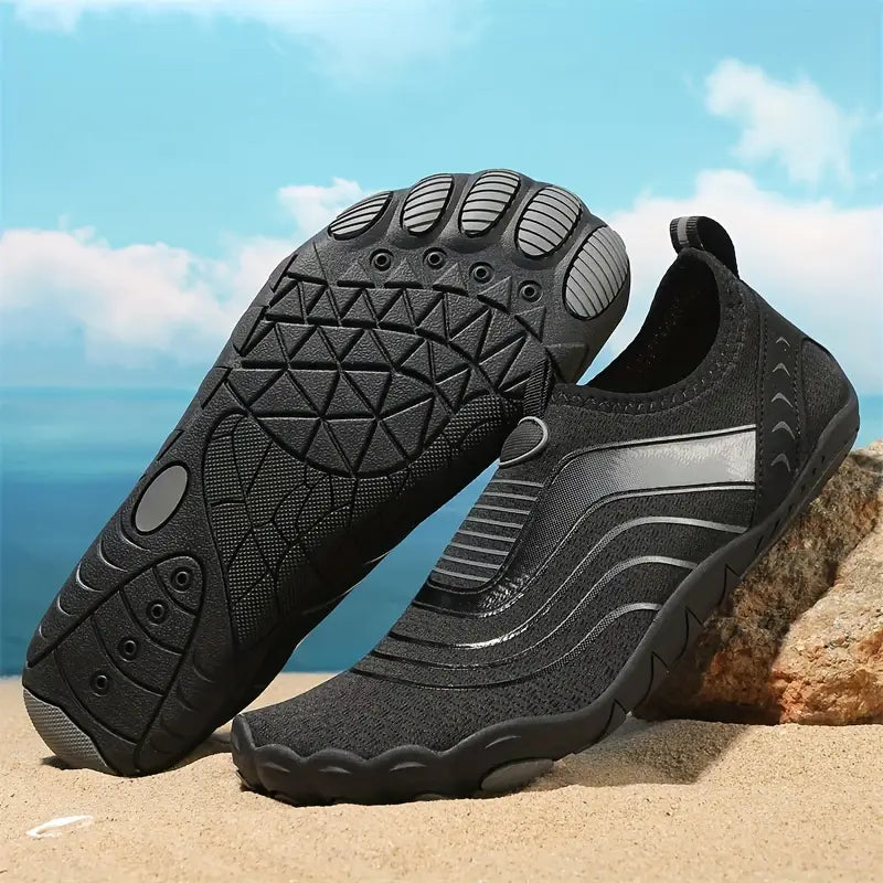 Chaussures aquatiques homme barefoot – Chaussures légères antidérapantes pour sport, plage et plein air