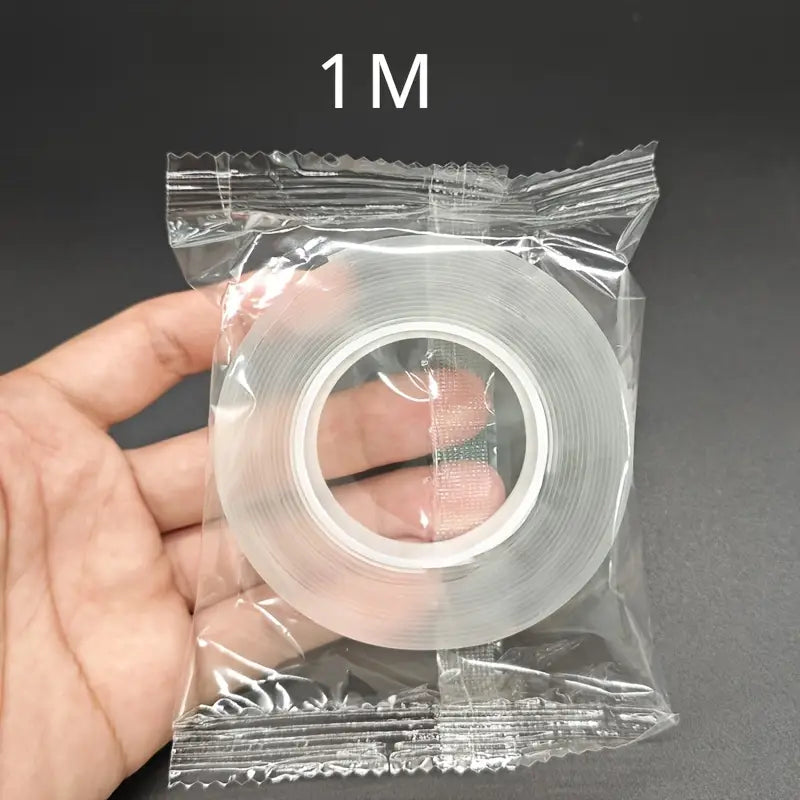 Ruban Adhésif Double Face Nano 9.8ft – Transparent, Réutilisable et Ultra Résistant pour Fixation Murale Sans Trace