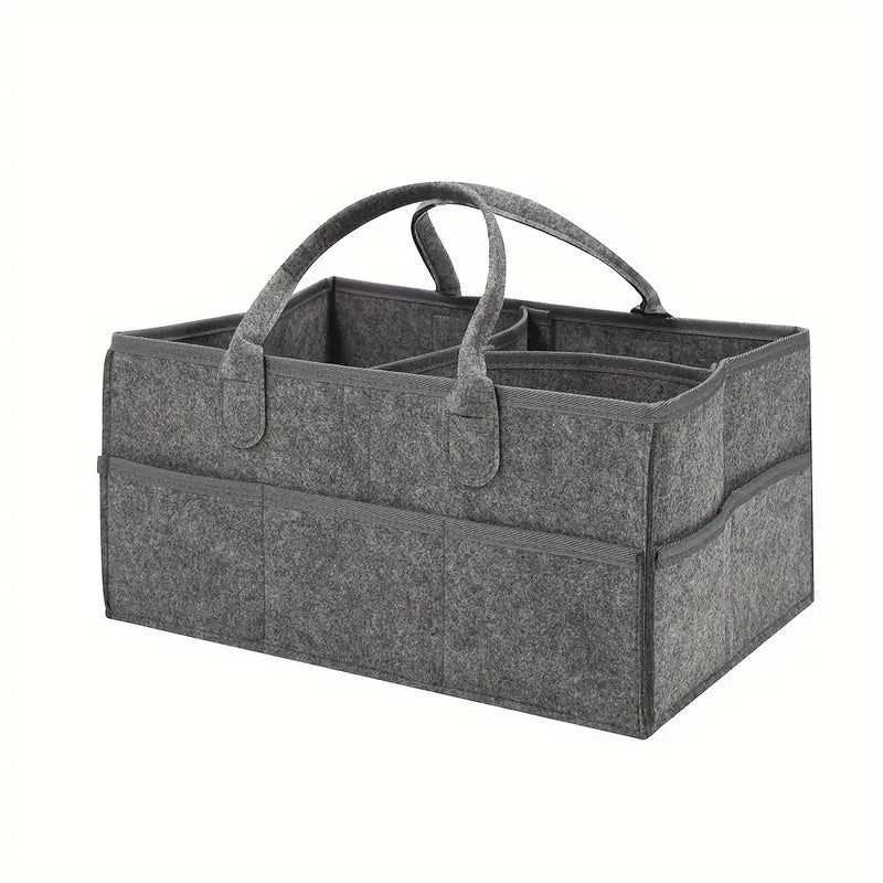 Panier de Rangement Bébé en Feutrine avec Compartiments – Organisateur de Couches, Jouets et Accessoires