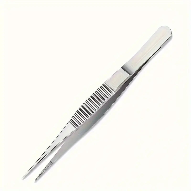 Pince Brucelles Droite en Acier Inoxydable – Outil de Précision pour Maintenance, Électronique et Applications Industrielles