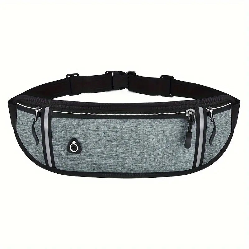 Ceinture de Running Multifonction – Sac Banane Sport Étanche avec Poches Zippées et Sortie Écouteurs