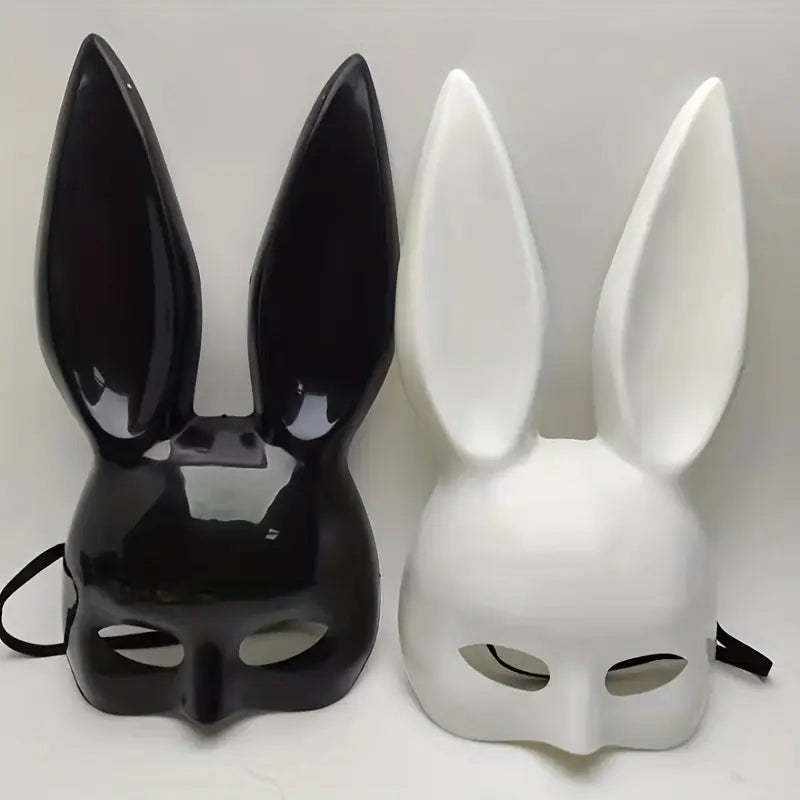 Masque lapin blanc femme – Accessoire de déguisement avec grandes oreilles pour soirée et cosplay