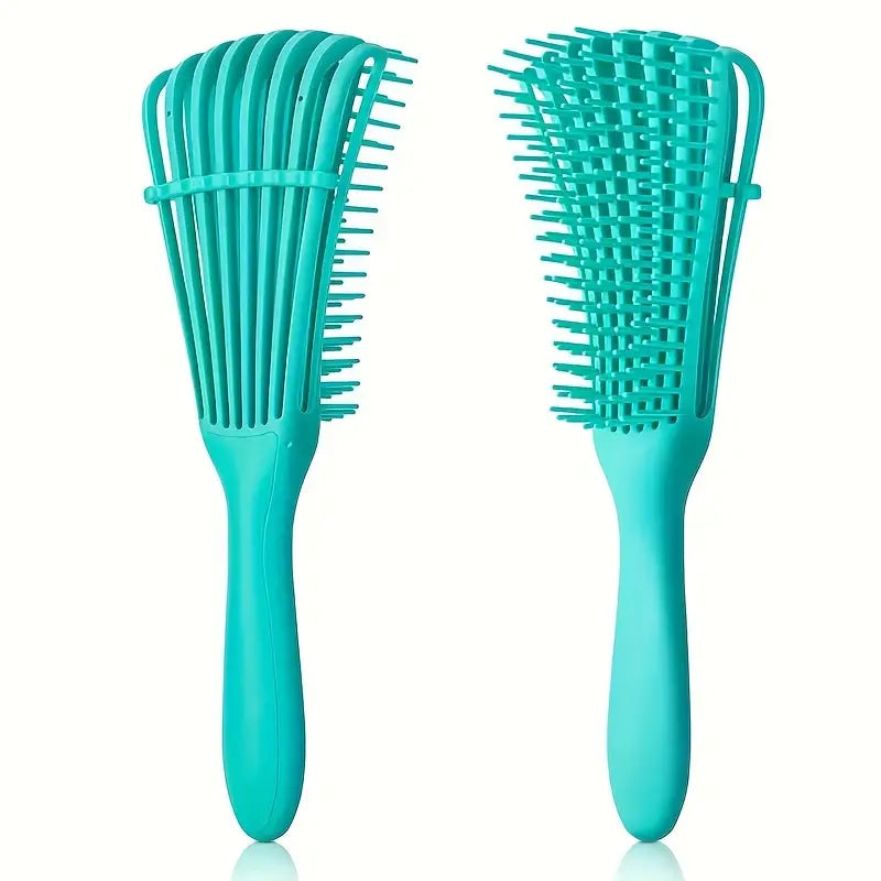 Brosse Démêlante Flexible pour Cheveux Bouclés et Crépus – Anti-Casse, Adaptée aux Cheveux Mouillés ou Secs