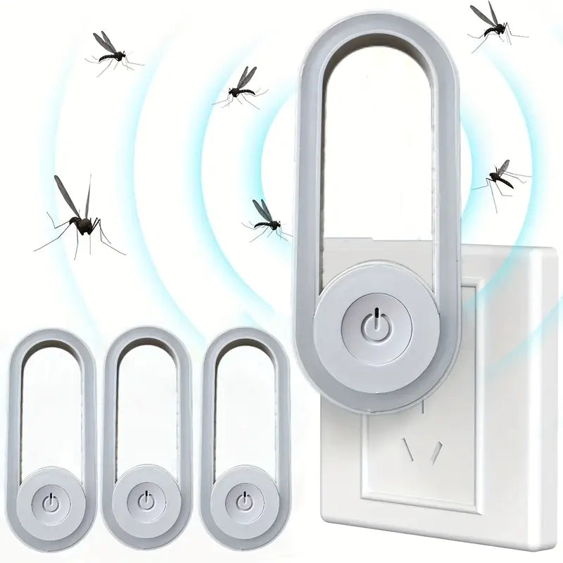 Répulsif à Ultrasons Portable – Double Émetteur Anti-Moustiques et Insectes, Rechargeable par USB, Silencieux et Sans Produits Chimiques