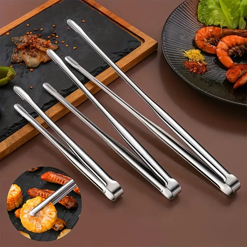 Pinces de cuisine en acier inoxydable – Ustensiles de barbecue et camping disponibles en 3 tailles