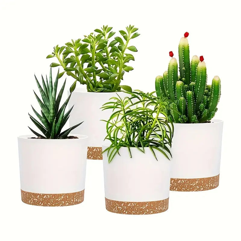 Lot de pots de fleurs modernes – Jardinières décoratives pour plantes, succulentes et cactus