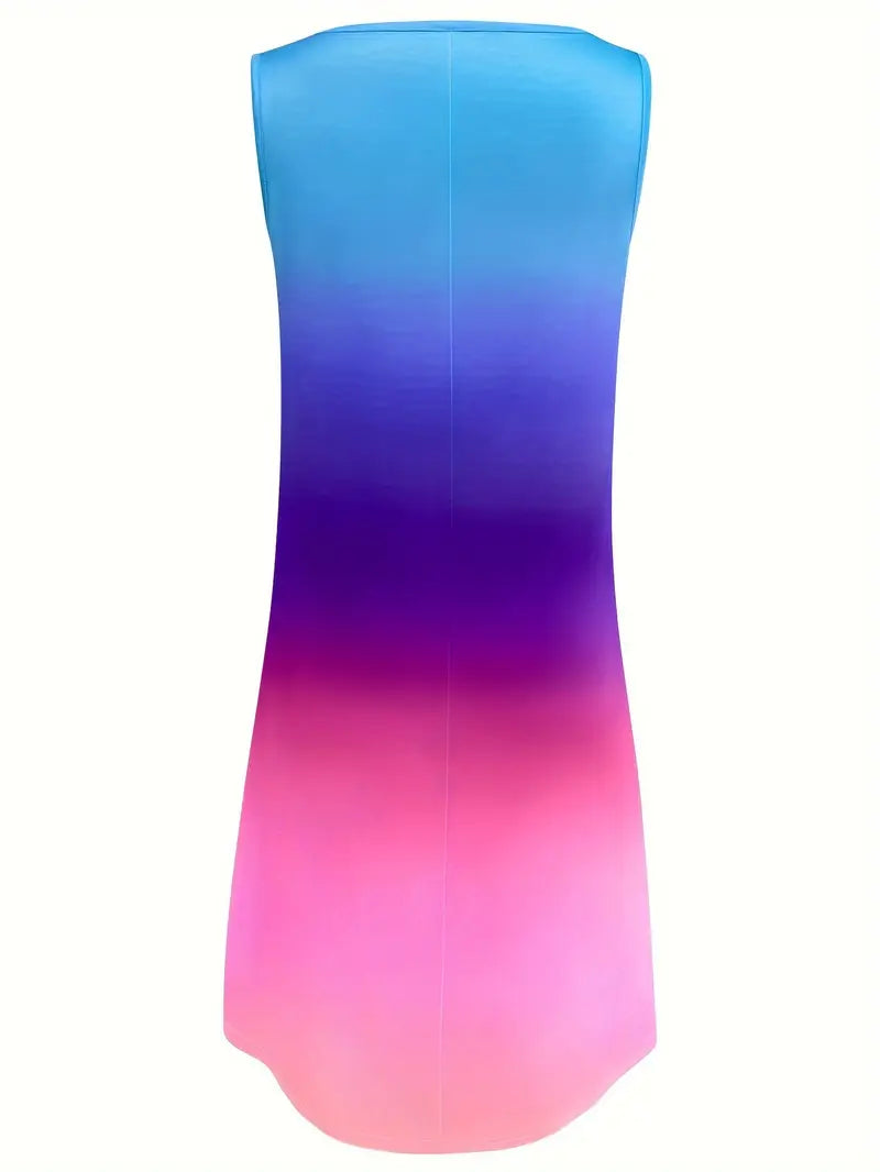 Robe de plage dégradée – Coupe fluide et estivale, parfaite pour l’été