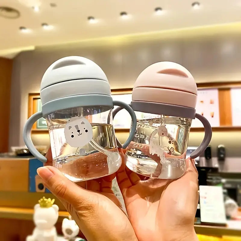 Gourde bébé avec paille anti-fuite – Tasse d’apprentissage à poignées, idéale pour l’équipement de voyage bébé