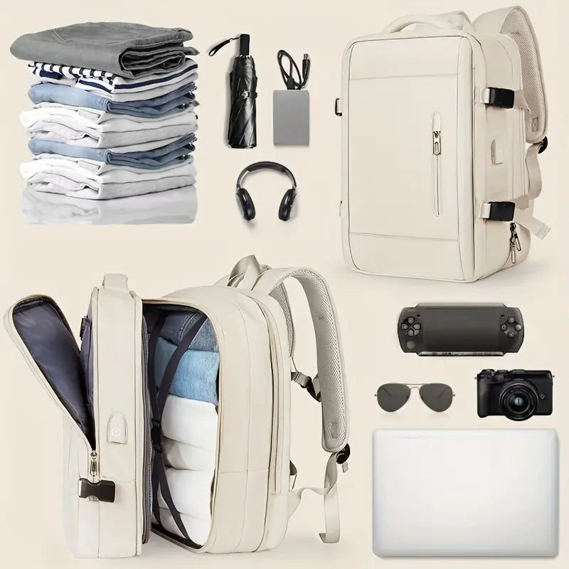 Sac à dos de voyage multifonction  Bagage cabine, compartiment ordinateur, waterproof