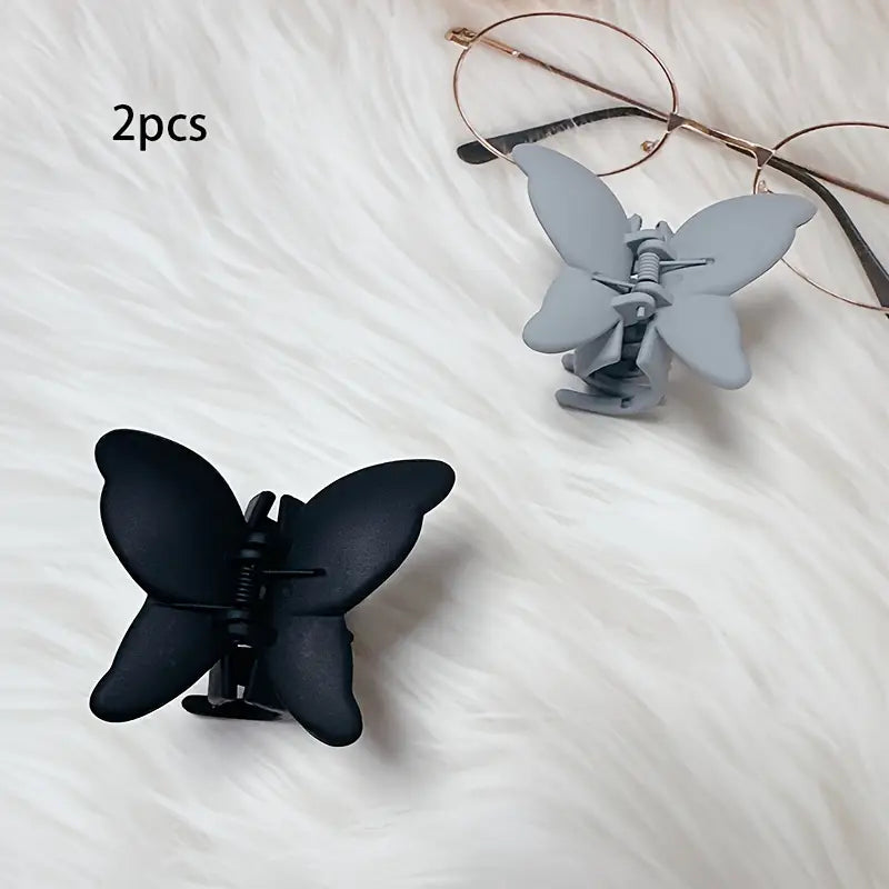 Lot de 2 Pinces Papillon pour Cheveux Enfant – Accessoires Antidérapants Colorés et Élégants