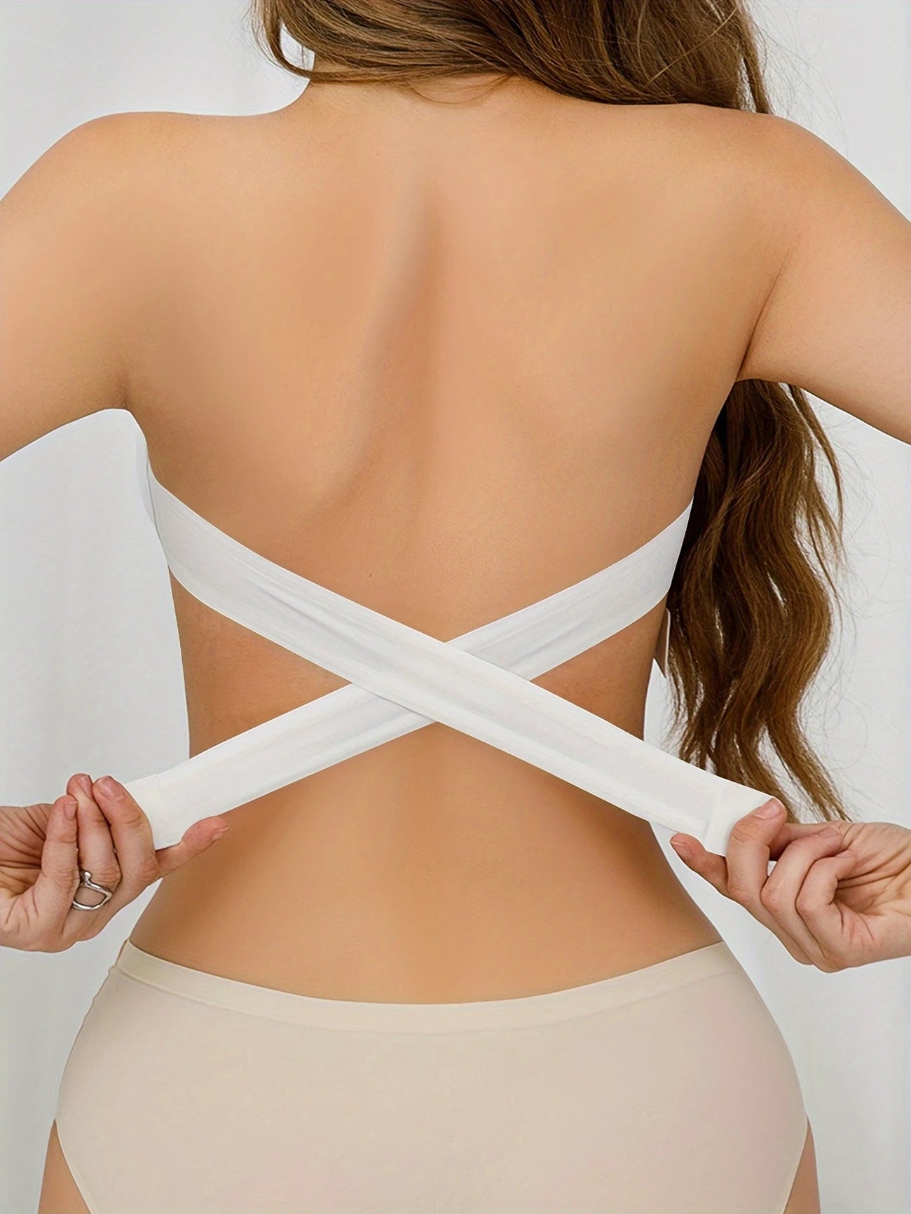 Soutien-Gorge Bandeau Sans Bretelles Femme – Lingerie Sexy Invisible Push-Up avec Coques Moulées