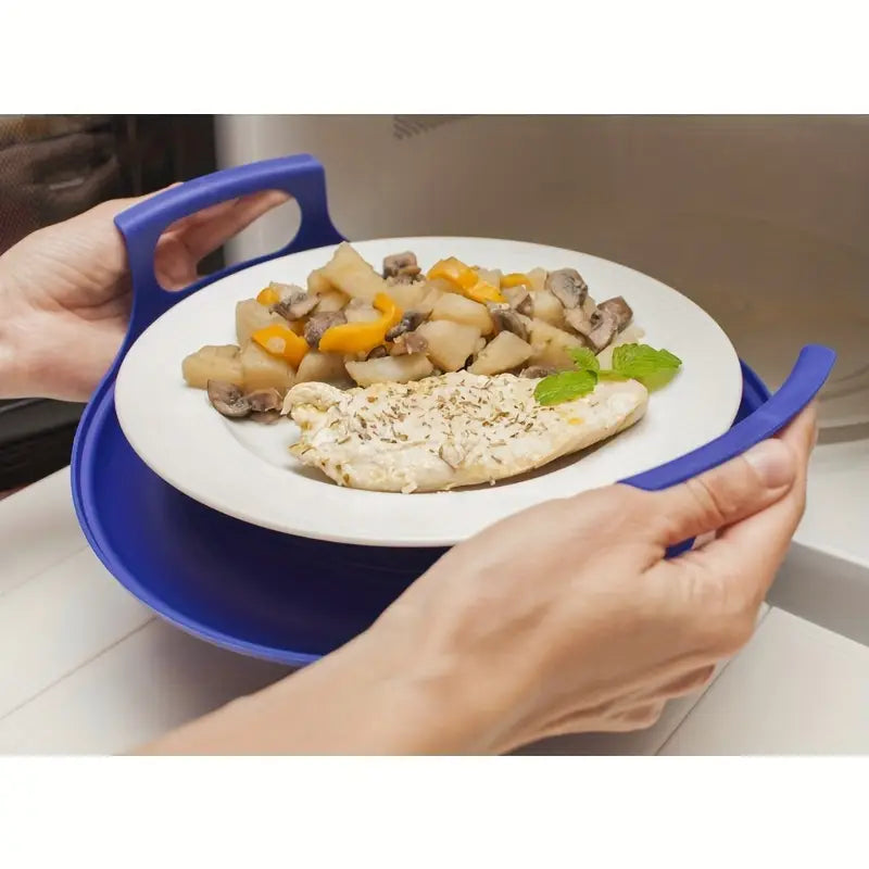 Plateau de Transport avec Poignées – Support Antidérapant pour Bol, Soupe et Repas