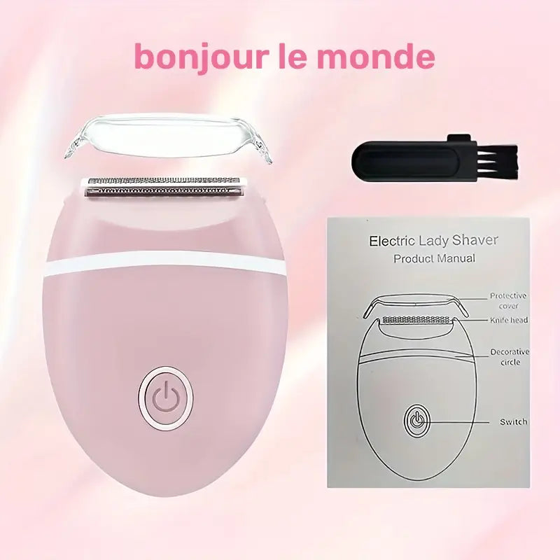 Rasoir Électrique Femme – Épilateur Rechargeable Sans Douleur pour Jambes, Aisselles et Bikini