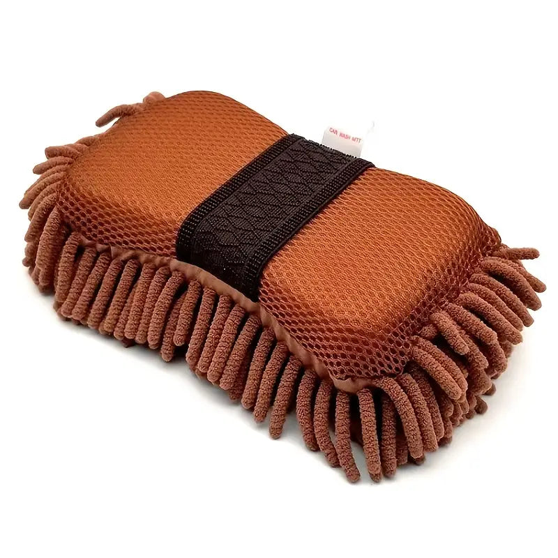Éponge microfibre voiture – Gant de lavage chenille ultra-absorbant pour entretien carrosserie