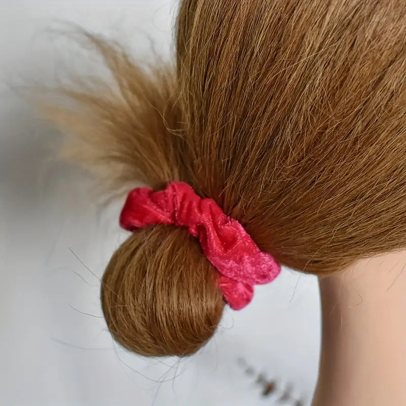 Set d’accessoires cheveux en tissu doux – Bandeau, chouchous et pince fleur assortis