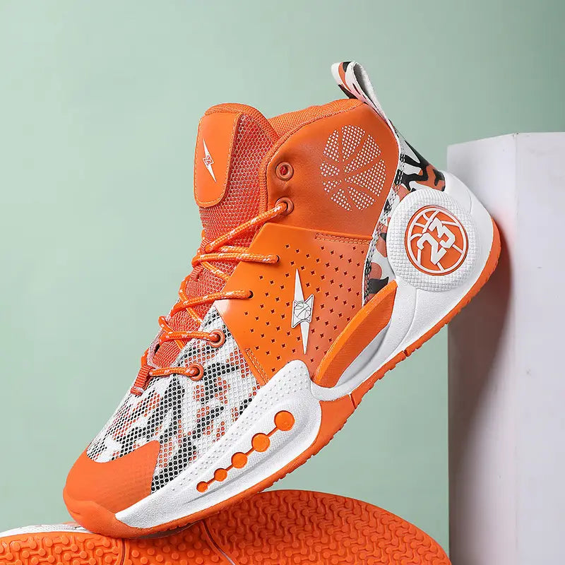 Chaussures de sport fille – Baskets montantes vert menthe respirantes et antidérapantes pour basketball