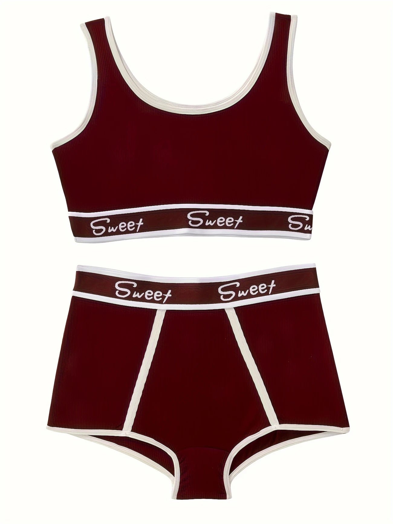 Ensemble Lingerie Femme Sport & Détente – Brassière et Shorty Confortables Style “Sweet