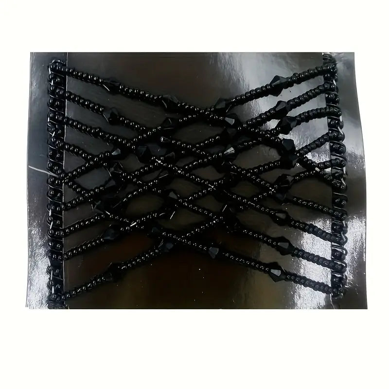 Barrette Élastique Magique avec Perles – Accessoire Cheveux Original pour Coiffures Rapides et Élégante
