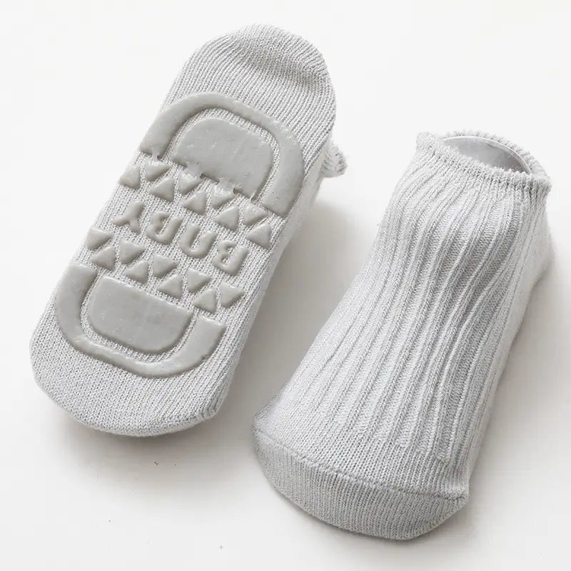 Chaussettes antidérapantes bébé – Bas confort coton respirant, unisexes et colorés pour premiers pas en sécurité