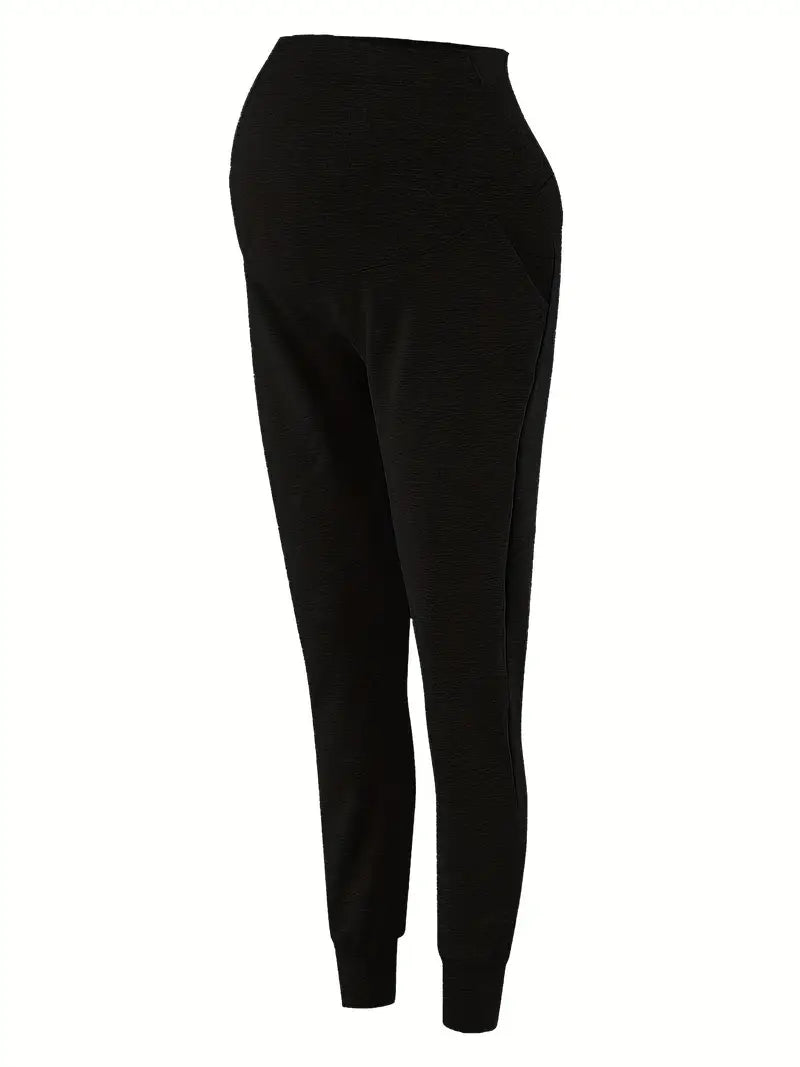 Pantalon de Grossesse Confortable avec Taille Haute Élastique – Jogging Maternité Décontracté