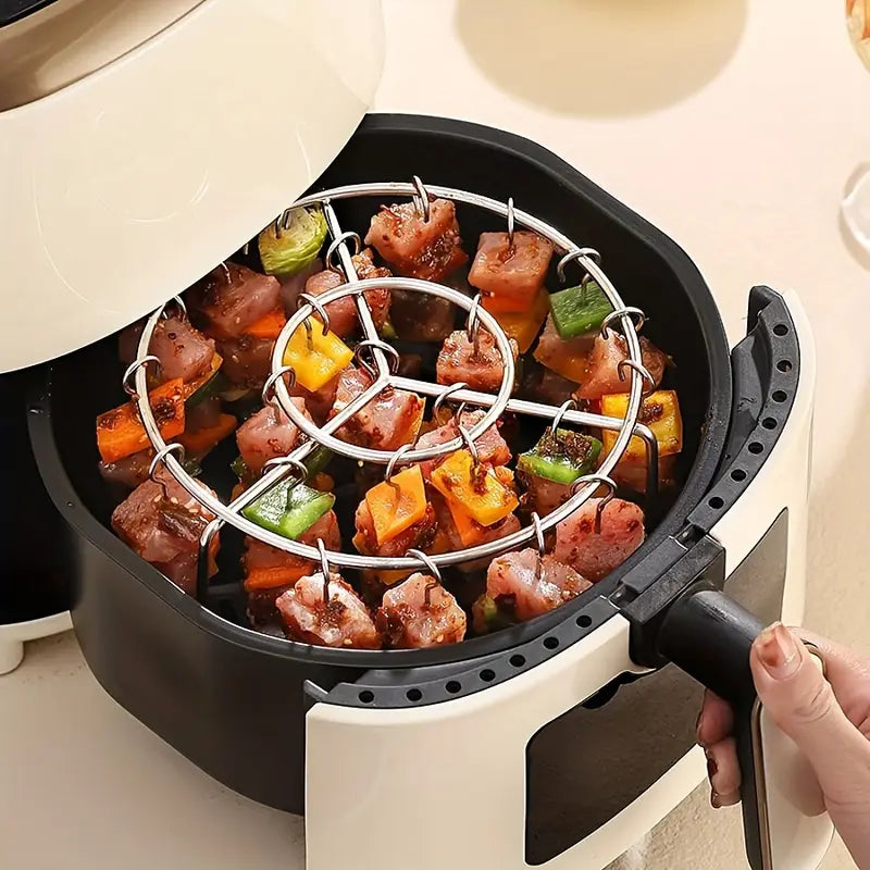 Support à brochettes en acier inoxydable – Accessoire pratique pour barbecue, grillades et cuisine d’extérieur