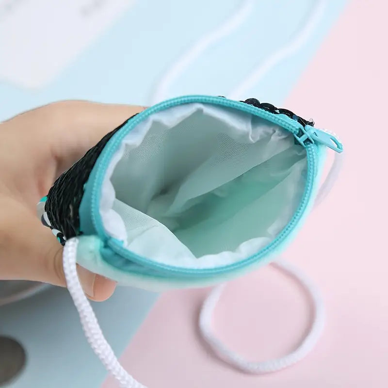 Sac Besace Sirène Fille  Mini Sac à Paillettes en Forme de Queue de Poisson, Coloré et Ludique