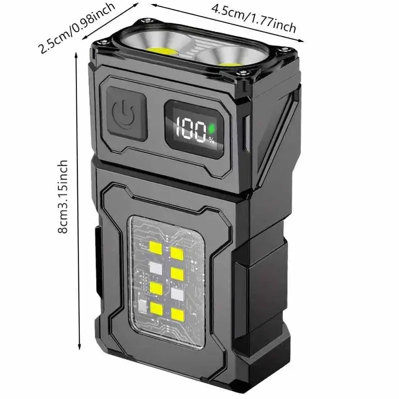 Lampe Torche LED Rechargeable avec Affichage Digital – Ultra Puissante, Compacte et Multifonction – Collection Lampes de Poche