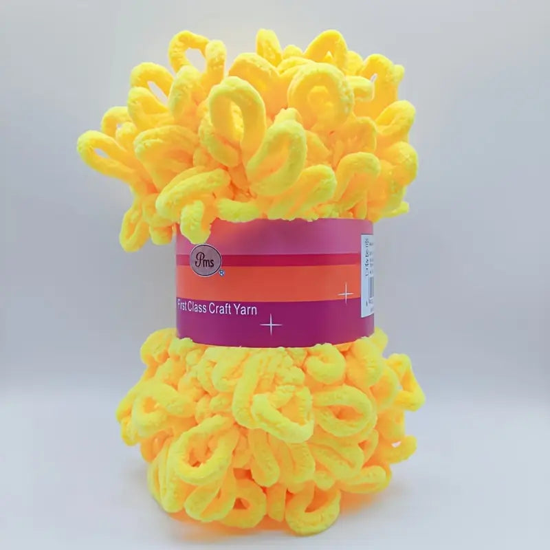 Laine Velours Looping Multicolore – Fil Épais Facile à Tricoter au Doigt pour Couvertures et Crochet DIY