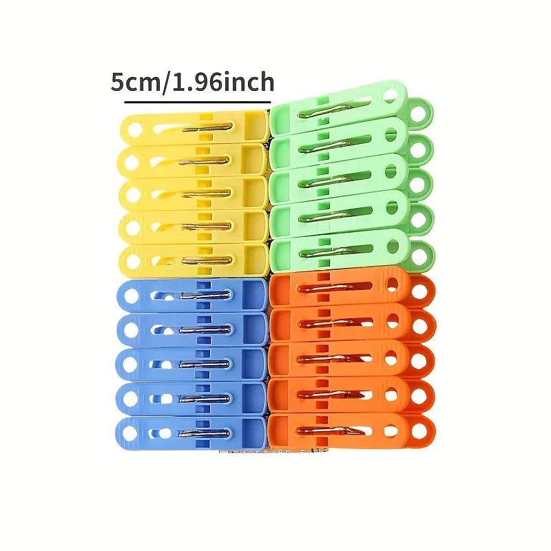 Pinces à Linge en Plastique Résistantes – Lot de 12 Pinces Colorées Antidérapantes pour Étendage