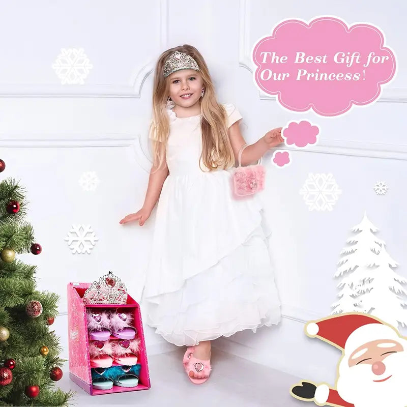 Coffret déguisement princesse fille – Chaussures, bijoux, couronne et accessoires féériques