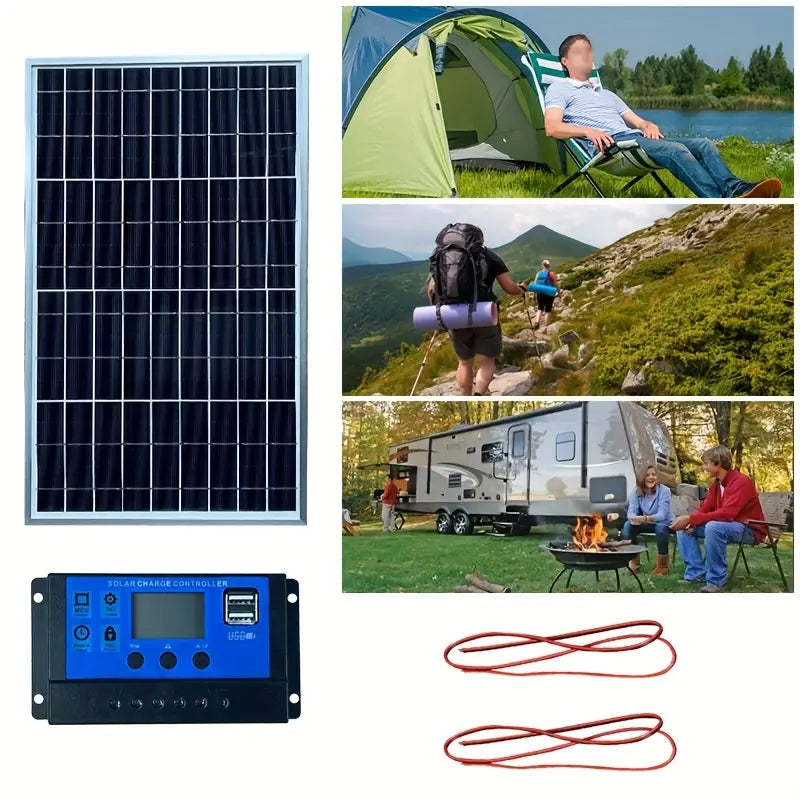 Lampe solaire portable multifonction – Éclairage LED, radio FM et alimentation d’appoint pour camping et urgences